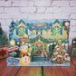 Illuminated Christmas Home Lights and Music Pop Up Card Plays 6 Christmas Melody with Flashing Lights