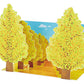 Laser Cut Golden Autumn Tree Blossoms Multipurpose Pop Up Greeting Card - Miss Girlie Girl