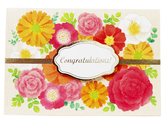 Flower Wreath - Congratulations - Greeting Card - Miss Girlie Girl