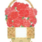 Mother's Day Carnations Basket Arrangement 3D Pop Up Card - Miss Girlie Girl