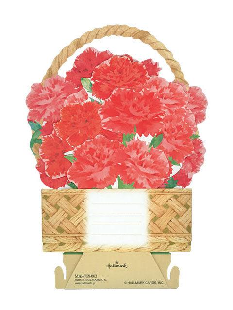 Mother's Day Carnations Basket Arrangement 3D Pop Up Card - Miss Girlie Girl