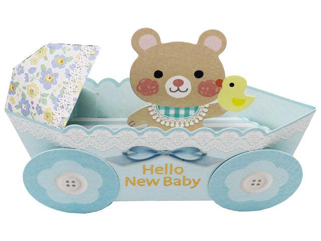 New Baby Boy Celebration 3D Pop up Greeting Card - Miss Girlie Girl