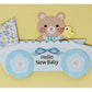 New Baby Boy Celebration 3D Pop up Greeting Card - Miss Girlie Girl
