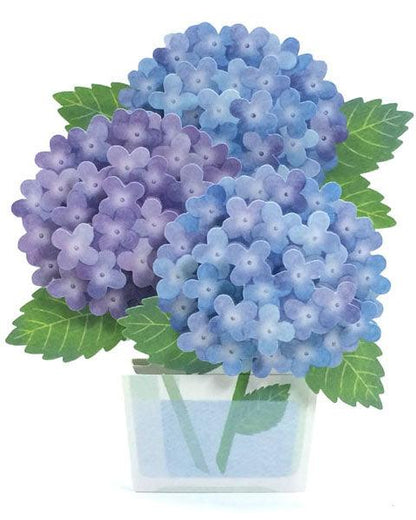 Luxuriant Hydrangea Pop Up Decorative Greeting Card - Miss Girlie Girl