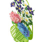 Hydrangea in Basket Planter Pop Up Decorative Greeting Card - Miss Girlie Girl