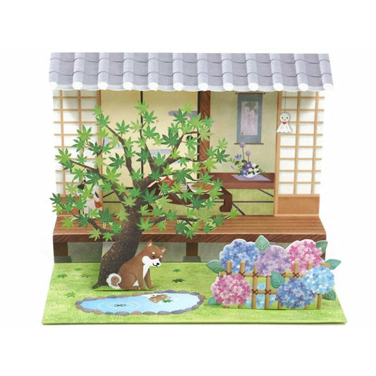 Blissful Traditional Japanese Tea Garden Pop Up Card - Miss Girlie Girl