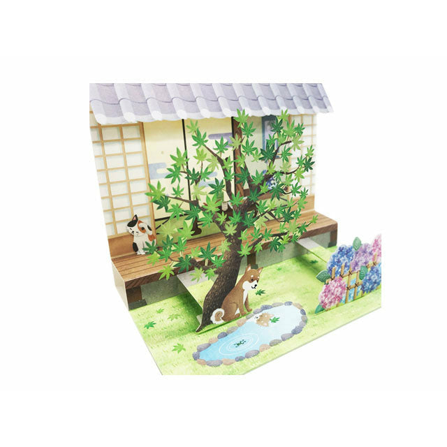 Blissful Traditional Japanese Tea Garden Pop Up Card - Miss Girlie Girl