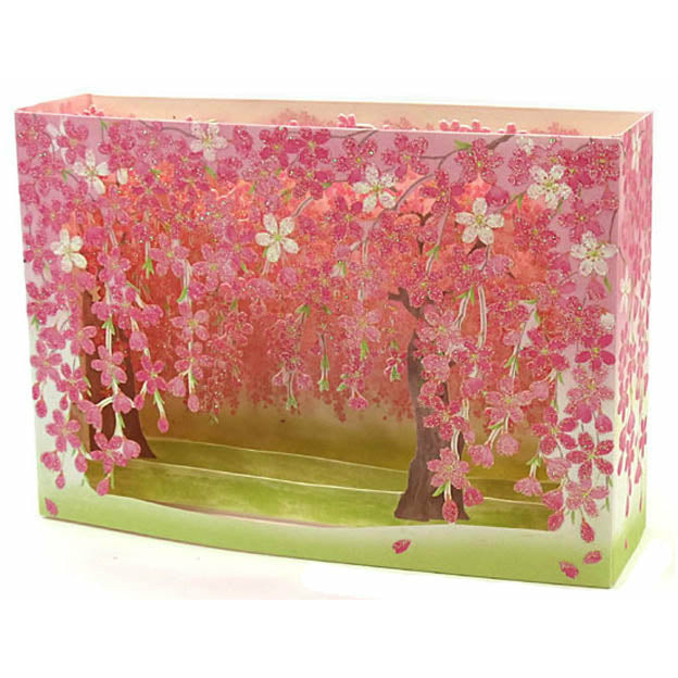 Cherry Blossom Tree Box Pop Up Decorative Greeting Card - Miss Girlie Girl