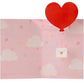 Mini Heart Pop Up Greeting Card - Miss Girlie Girl