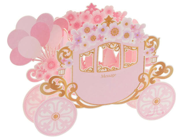 Luxury Wedding Carriage 3D Pop up Greeting Card - Miss Girlie Girl