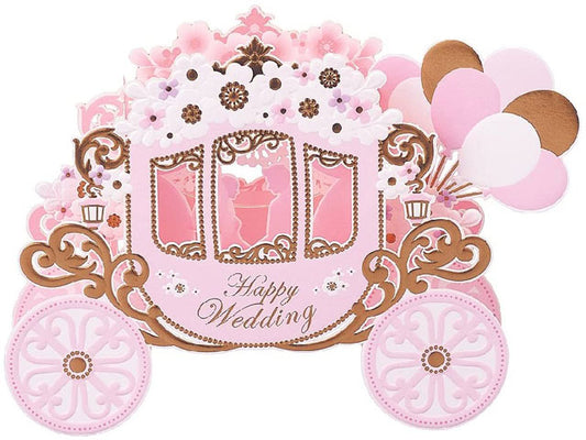 Luxury Wedding Carriage 3D Pop up Greeting Card - Miss Girlie Girl