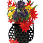 Flower in Vase - Autumn colors - Pop Up Greeting Card - Miss Girlie Girl